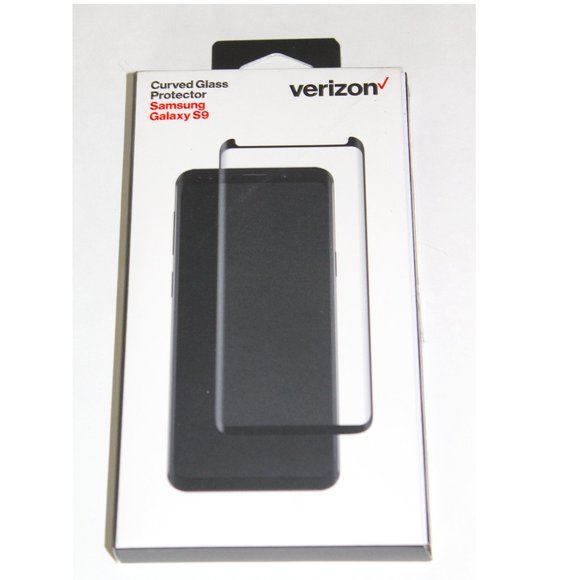 Verizon Curved Glass Protector for Samsung Galaxy S9 - Clear/Black - Picture 1 of 3
